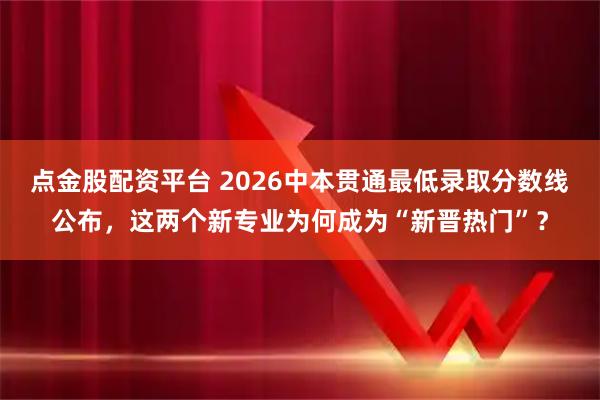 点金股配资平台 2026中本贯通最低录取分数线公布,这两个新专业为何成为“新晋热门”?